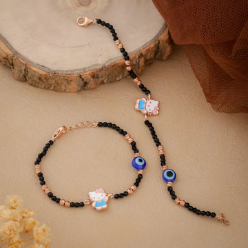 Hello Kitty Evil Eye Silver Kids Nazariya Set
