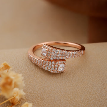 Silver Visionary Rose Gold Embrace Ring