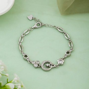Twinkle Charm Elegant Silver Kids Bracelet