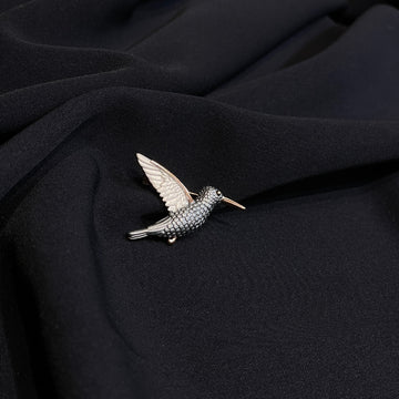 Sterling Silver Hummingbird Brooch