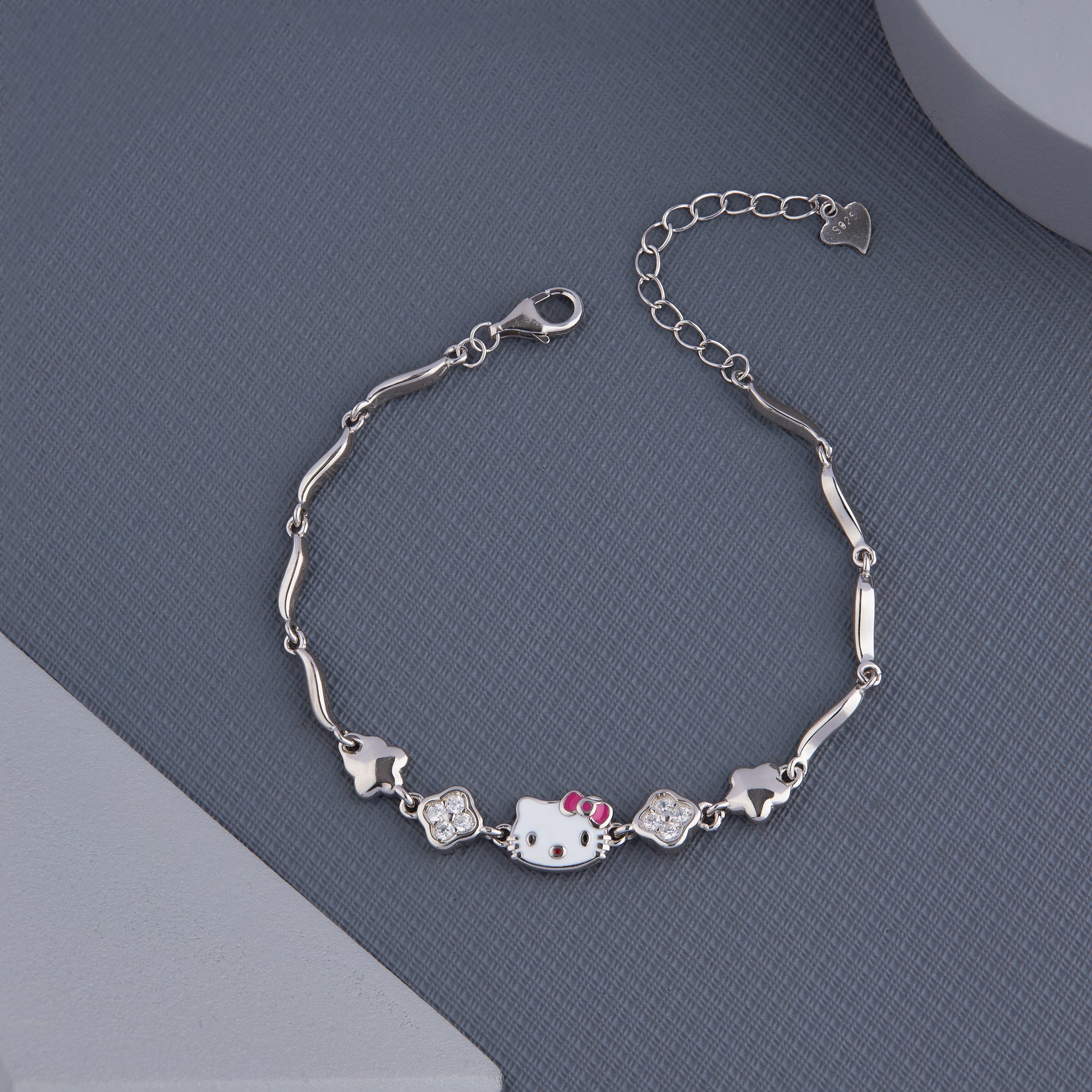Hello Kitty Charm Silver Kids Bracelet