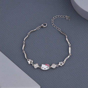 Hello Kitty Charm Silver Kids Bracelet