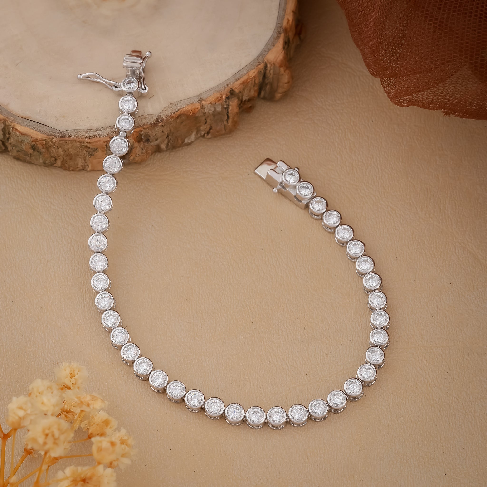 Classic Elegance Silver Tennis Bracelet
