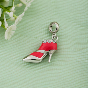 Stylish Silver High Heel Shoe Pendant for Kids