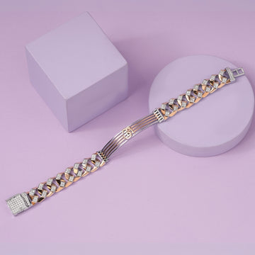 Prestige Curve Designer Cuban Link Bracelet for him