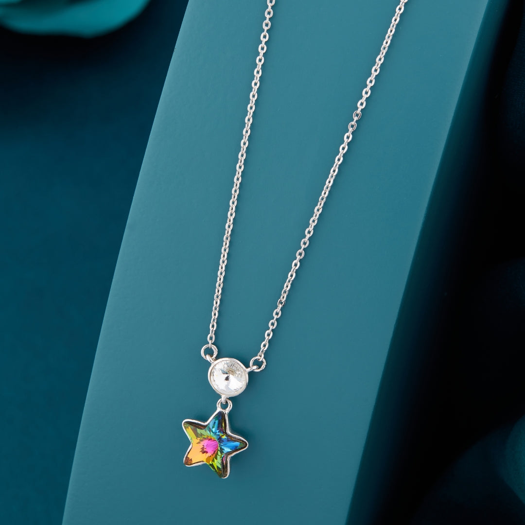 Starlight Spark Silver Pendant with chain