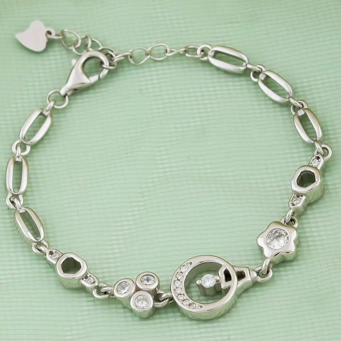 Twinkle Charm Elegant Silver Kids Bracelet
