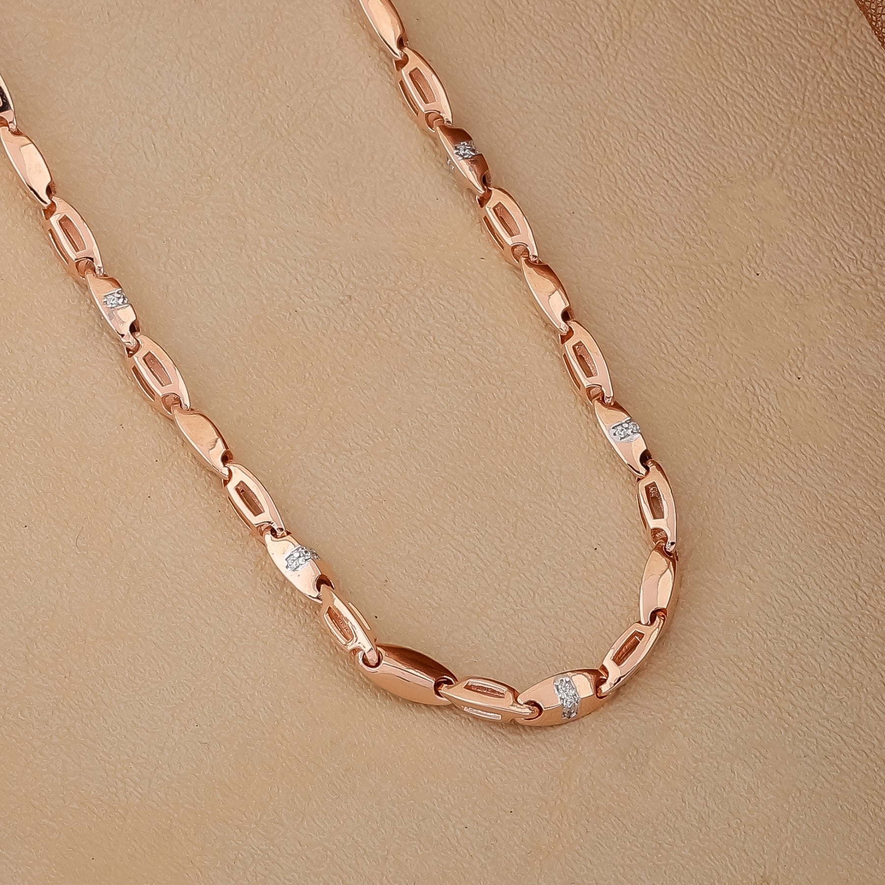 Silver Chain Italian Rose gold polish Pure Silver chain for men