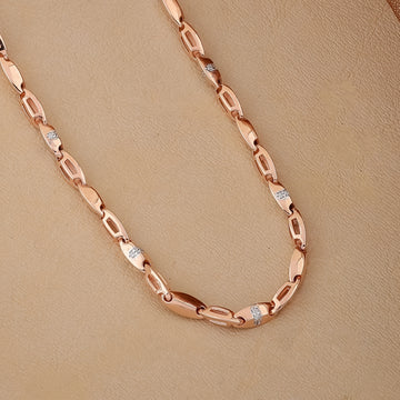 Silver Chain Italian Rose gold polish Pure Silver chain for men