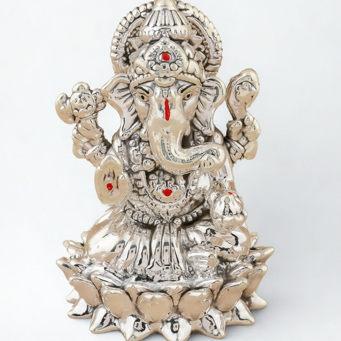Divine Silver Ganesha Idol – Handcrafted Decorative Murti for Home & Office