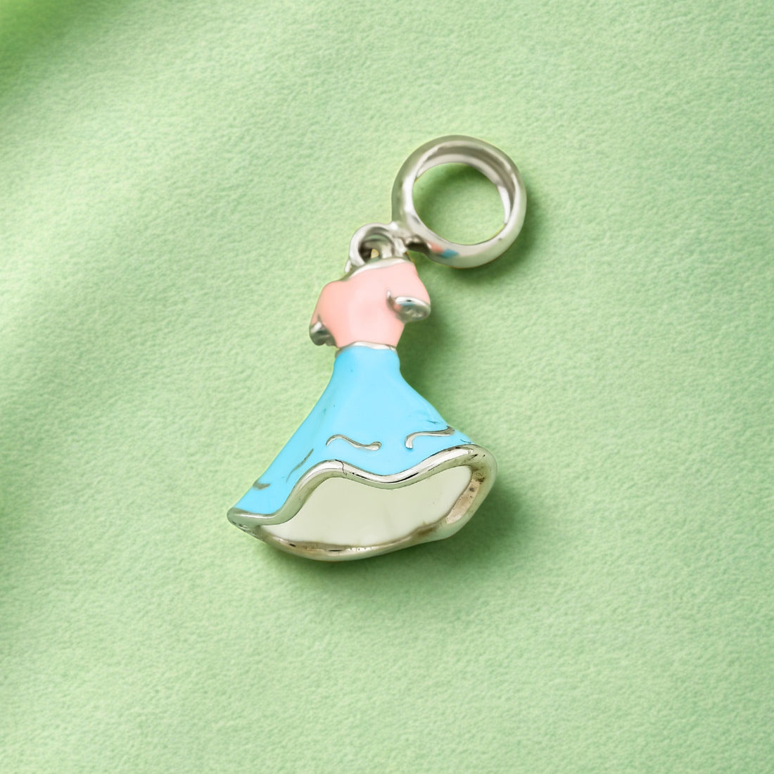 Elegant Silver Dress Pendant for Kids