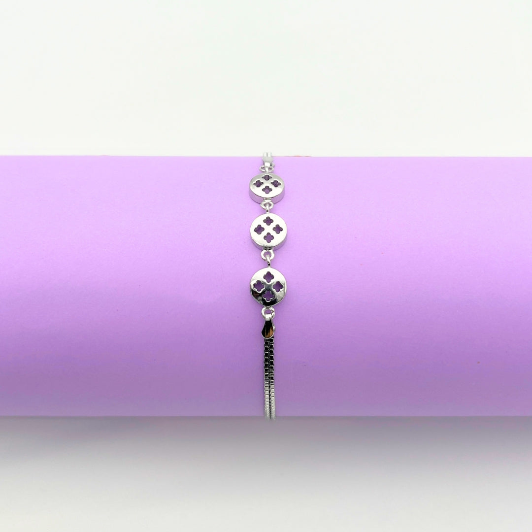 925 Sterling Silver Triple Charm Bracelet