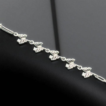 Women's Silver Butterfly Charm Bracelet